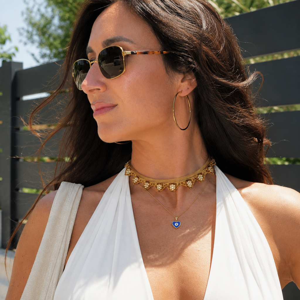 Collana Corona con perline dorate - Unica e Raffinata