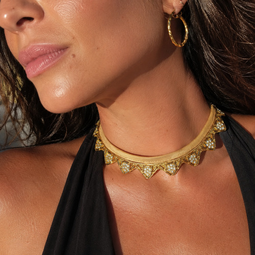 Collana Corona con perline dorate - Unica e Raffinata